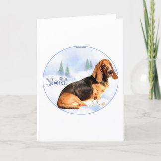 Noel Basset Hound Greeting Card