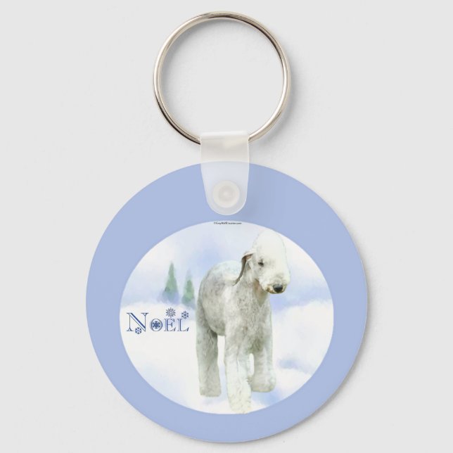Noel Bedlington Terrier Keychain (Front)