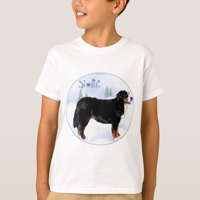 Noel Bernese Mountain Dog T-Shirt (Front)