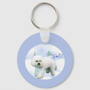 Noel Bichon Frise Keychain