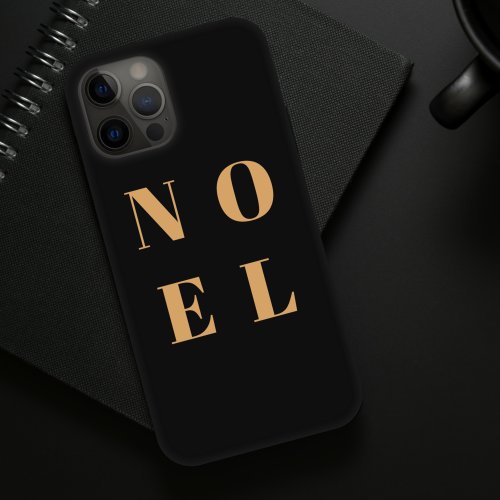 Noel Black and Gold  Trendy Stylish Christmas Case_Mate iPhone 14 Case