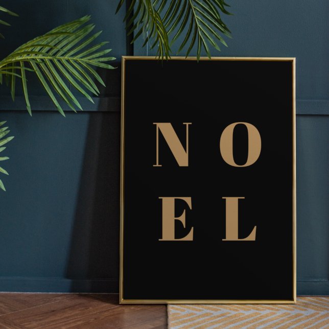 Noel Black and Gold | Trendy Stylish Christmas Poster (Creator Uploaded)