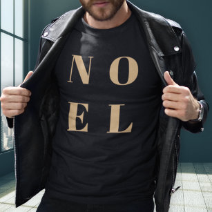 Noel Black and Gold   Trendy Stylish Christmas T-Shirt