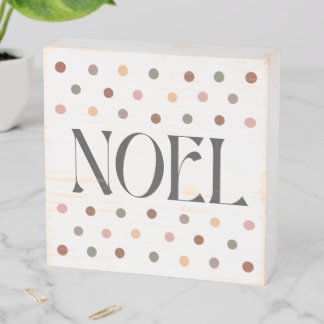 Noel Boho Christmas Wooden Box Sign