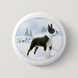 Noel Boston Terrier Button
