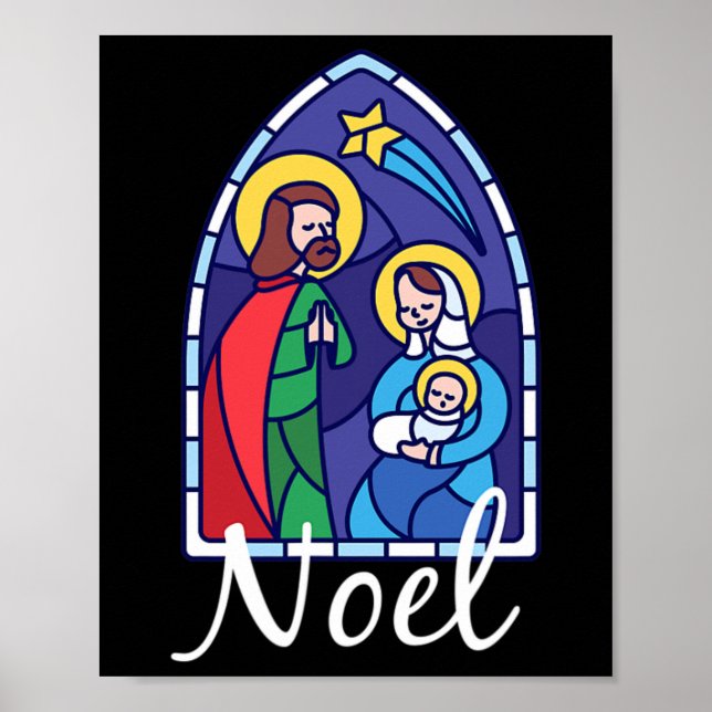 Noel - Christmas Advent Nativity Scene North Star  Poster (Front)