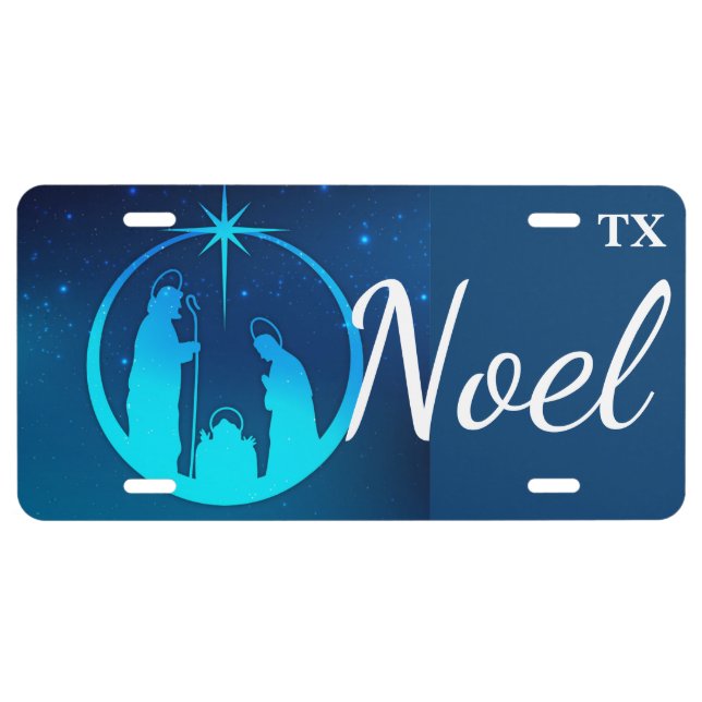 NOEL Christmas Aluminum License Plate (Front)