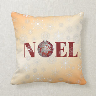 Noel Christmas Ball Throw Pillow