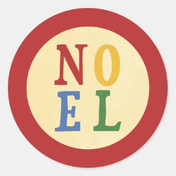 Noel Christmas Holiday Envelope Seals by thechristmascardshop at Zazzle