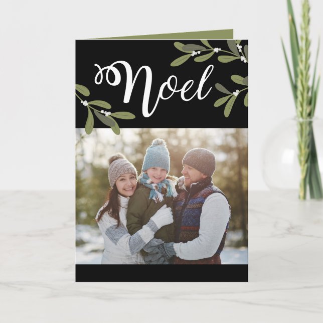Noel - Christmas Photo Greeting Card (Front)