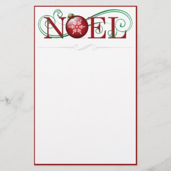 "noel" Christmas Stationery Paper by lamessegee at Zazzle