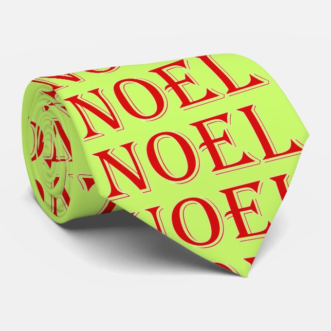 Noel Christmas Tie (Rolled)