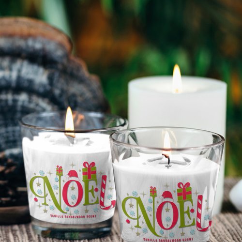 Noel colorful and fun typography resign scented candle
