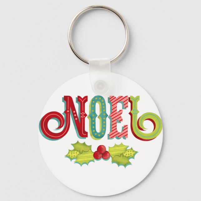Noel Colorful Christmas Keychain (Front)