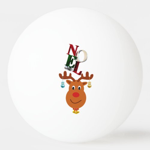 Noel Deer Bells Bauble Rudolf Snowflakes Christmas Ping Pong Ball