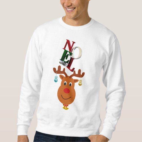 Noel Deer Bells Bauble Rudolf Snowflakes Christmas Sweatshirt