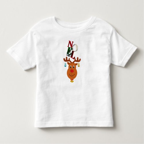 Noel Deer Bells Bauble Rudolf Snowflakes Christmas Toddler T_shirt
