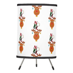 Noel Deer Bells Bauble Rudolf Snowflakes Christmas Tripod Lamp