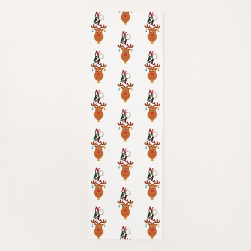 Noel Deer Bells Bauble Rudolf Snowflakes Christmas Yoga Mat