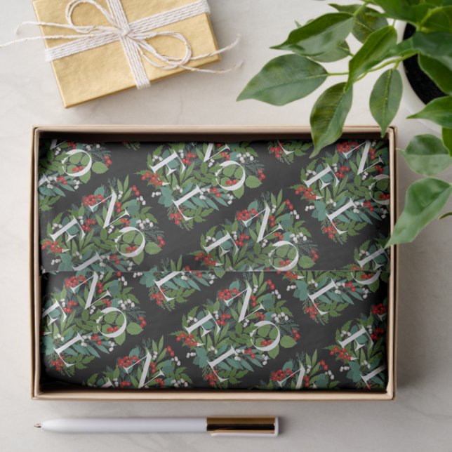 NOEL Greenery and Berries Christmas Tissue Paper (Gift)