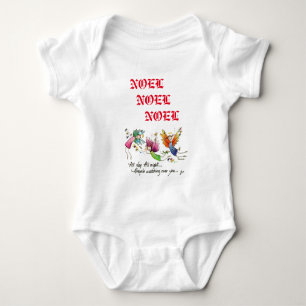 Noel Happy Colorful Angels Watching over you Holid Baby Bodysuit