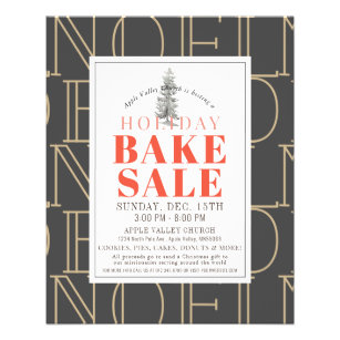 NOEL Holiday Bake Sale Dark Gray Flyer