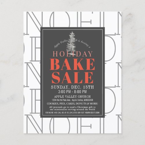 NOEL Holiday Bake Sale White Flyer