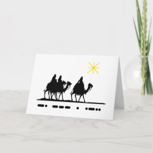 Noel in Morse Code Christmas Card with Wise Men