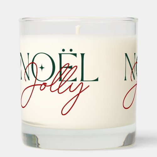 Noel Jolly Christmas typography Scented Candle