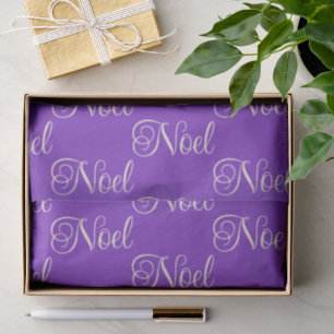 Noel   Luxurious Royal Purple & Cream Christmas Tissue Paper