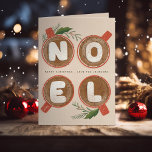 Noel Marshmallows Hot Cocoa  Holiday Card<br><div class="desc">Original illustration with optional photo inside.</div>