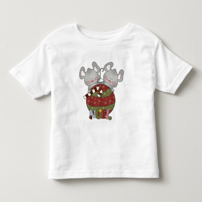 Noel Mice Christmas Holiday Toddler T-shirt (Front)