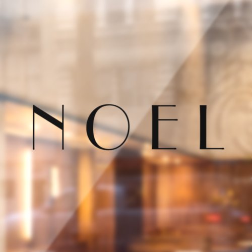 Noel Minimal Black Typography Christmas Window Cling