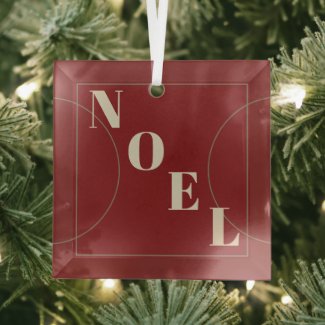 Noel Modern Classic Christmas Red Arch Bronze Line