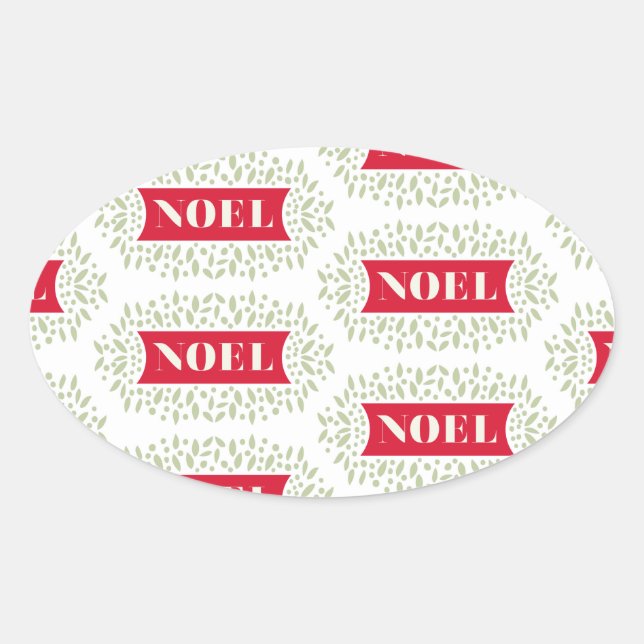noel oval sticker (Front)