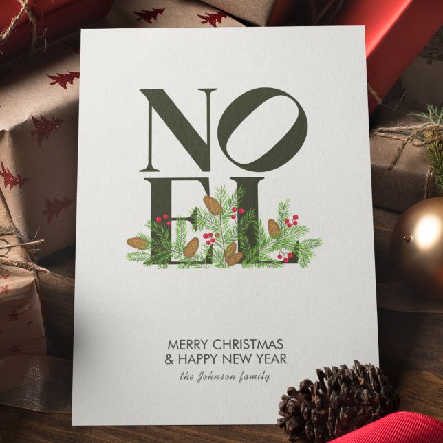 NOEL Pop Letter Art Inspired Christmas Holiday Card (Creator Uploaded)