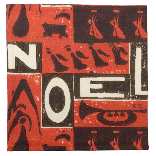 Noel Red Cloth Napkin (Front)