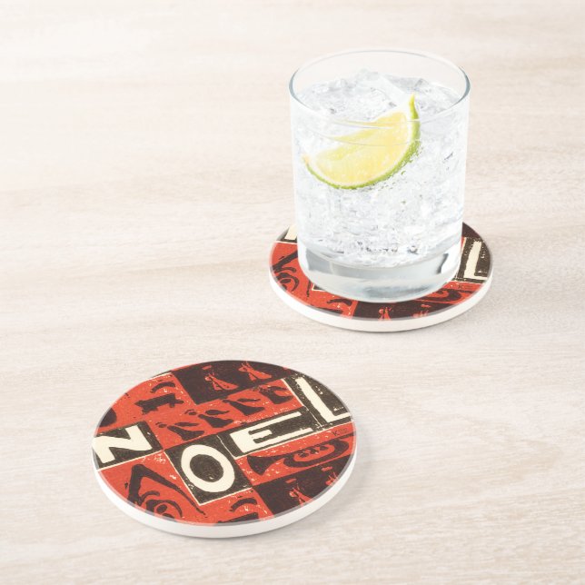 Noel Red Drink Coaster (Side)