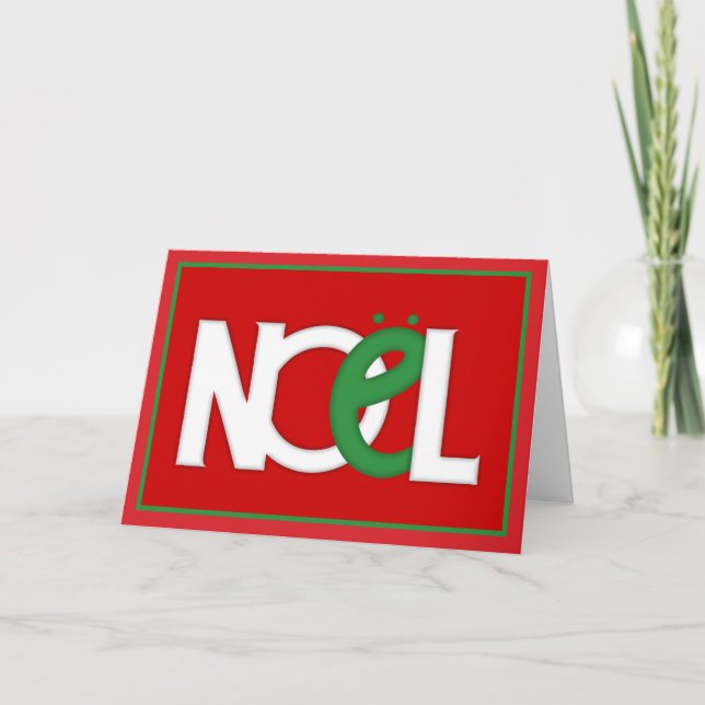 NOEL red French Christmas Card (Front)