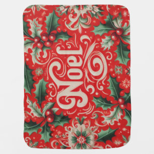 Noel Red & Green Baby Blanket