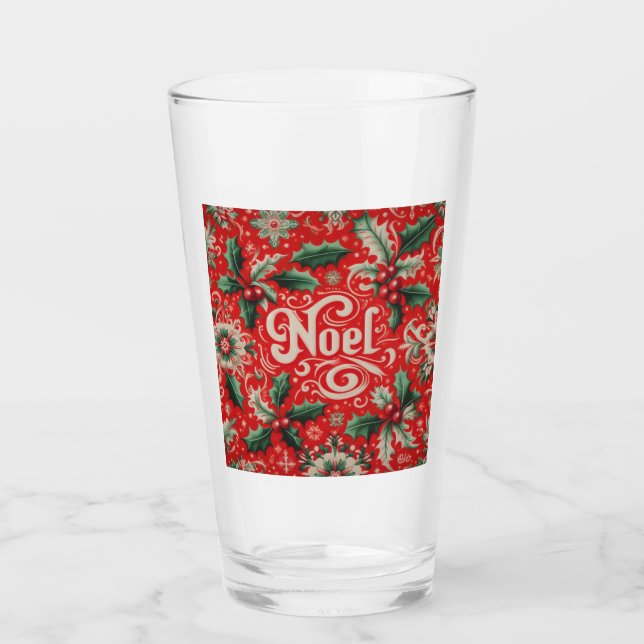 Noel Red & Green  Glass (Front)