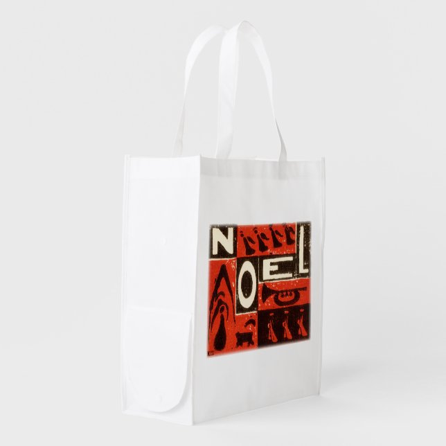 Noel Red Grocery Bag (Front Side)