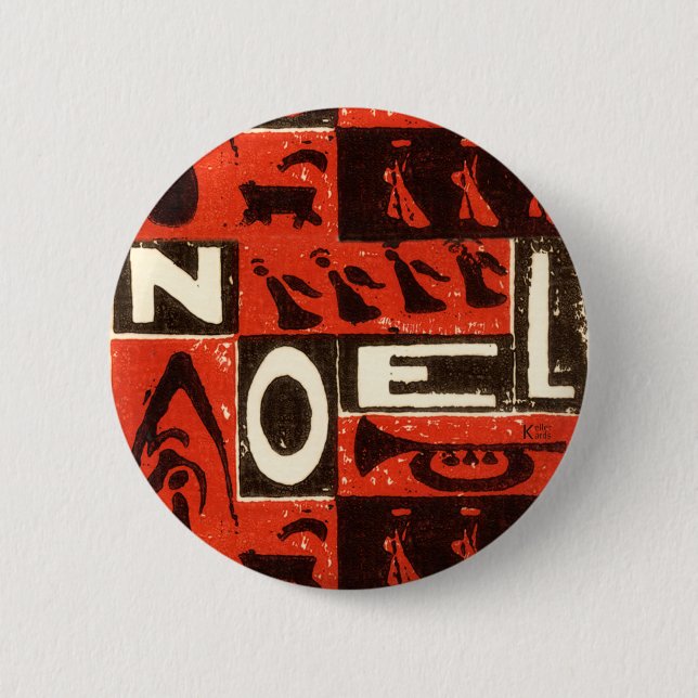 Noel Red Pinback Button (Front)