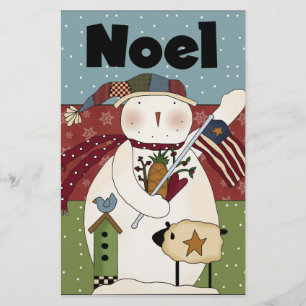 Noel Snowman Card