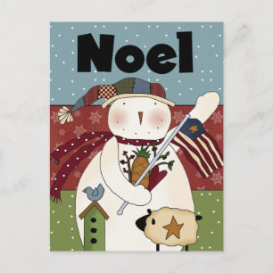 Noel Snowman Card