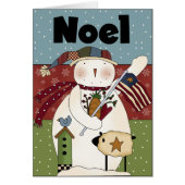 Noel Snowman Card (Front)