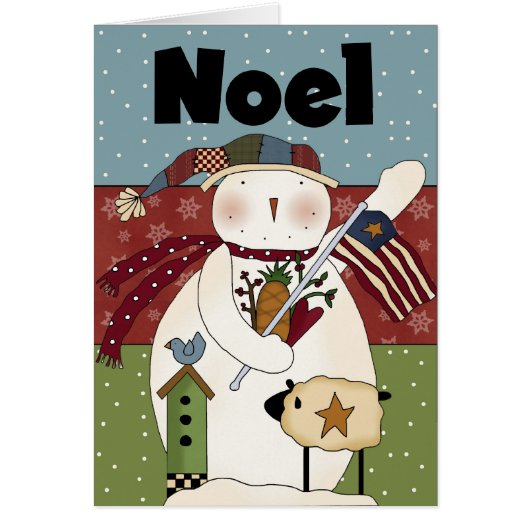 Noel Snowman Card (Front)