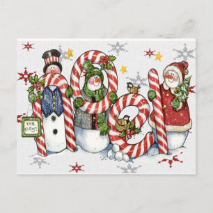 noel snowmen card