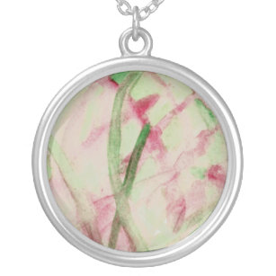 Stained Glass Silver Plated Necklaces & Lockets | Zazzle