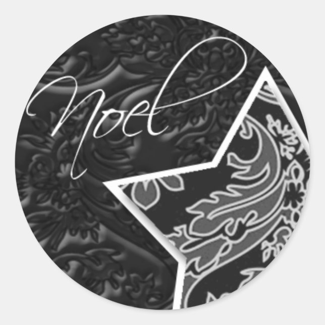 Noel Star Customizable Holiday Envelope Seals (Front)